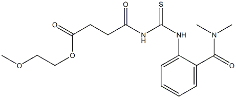 2-methoxyethyl 4-[({2-[(dimethylamino)carbonyl]anilino}carbothioyl)amino]-4-oxobutanoate Structure