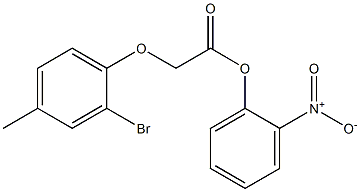 2-nitrophenyl 2-(2-bromo-4-methylphenoxy)acetate 구조식 이미지