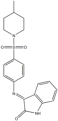 3-({4-[(4-methyl-1-piperidinyl)sulfonyl]phenyl}imino)-1H-indol-2-one 구조식 이미지