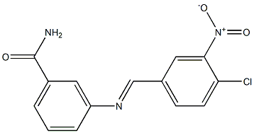 3-{[(E)-(4-chloro-3-nitrophenyl)methylidene]amino}benzamide Structure