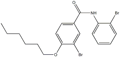 3-bromo-N-(2-bromophenyl)-4-(hexyloxy)benzamide Structure