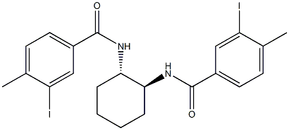 3-iodo-N-{(1S,2S)-2-[(3-iodo-4-methylbenzoyl)amino]cyclohexyl}-4-methylbenzamide Structure