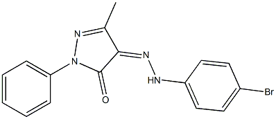 3-methyl-1-phenyl-1H-pyrazole-4,5-dione 4-[N-(4-bromophenyl)hydrazone] Structure