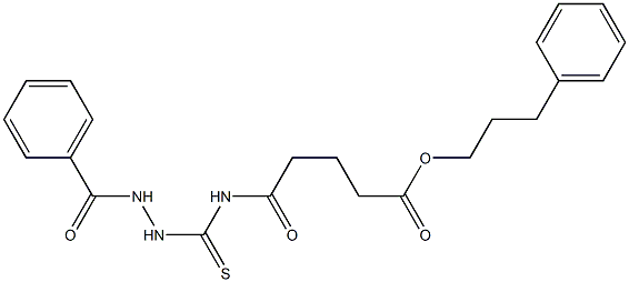 3-phenylpropyl 5-{[(2-benzoylhydrazino)carbothioyl]amino}-5-oxopentanoate 구조식 이미지