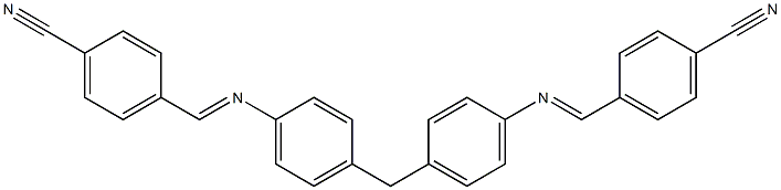 4-({[4-(4-{[(E)-(4-cyanophenyl)methylidene]amino}benzyl)phenyl]imino}methyl)benzonitrile 구조식 이미지