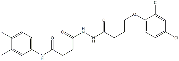 4-{2-[4-(2,4-dichlorophenoxy)butanoyl]hydrazino}-N-(3,4-dimethylphenyl)-4-oxobutanamide Structure