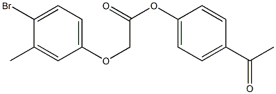 4-acetylphenyl 2-(4-bromo-3-methylphenoxy)acetate 구조식 이미지