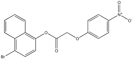 4-bromo-1-naphthyl 2-(4-nitrophenoxy)acetate 구조식 이미지