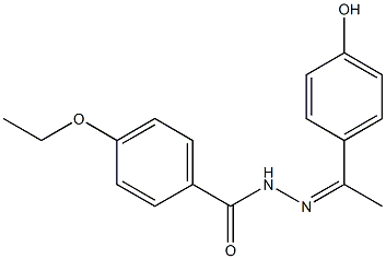 4-ethoxy-N'-[(Z)-1-(4-hydroxyphenyl)ethylidene]benzohydrazide Structure