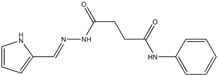 4-oxo-N-phenyl-4-{2-[(E)-1H-pyrrol-2-ylmethylidene]hydrazino}butanamide Structure