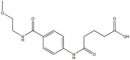 5-(4-{[(2-methoxyethyl)amino]carbonyl}anilino)-5-oxopentanoic acid 구조식 이미지