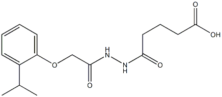 5-{2-[2-(2-isopropylphenoxy)acetyl]hydrazino}-5-oxopentanoic acid Structure