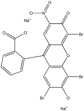 disodium 2-(4,5,7-tribromo-2-nitro-6-oxido-3-oxo-3H-xanthen-9-yl)benzoate Structure