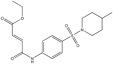 ethyl (E)-4-{4-[(4-methyl-1-piperidinyl)sulfonyl]anilino}-4-oxo-2-butenoate Structure