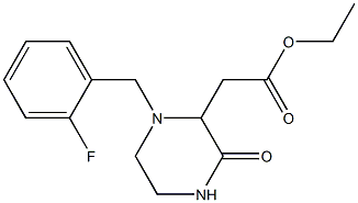 ethyl 2-[1-(2-fluorobenzyl)-3-oxo-2-piperazinyl]acetate 구조식 이미지