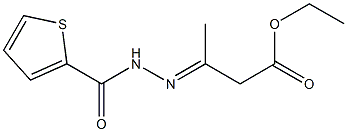 ethyl 3-[(E)-2-(2-thienylcarbonyl)hydrazono]butanoate 구조식 이미지