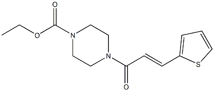 ethyl 4-[(E)-3-(2-thienyl)-2-propenoyl]-1-piperazinecarboxylate 구조식 이미지