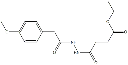 ethyl 4-{2-[2-(4-methoxyphenyl)acetyl]hydrazino}-4-oxobutanoate Structure