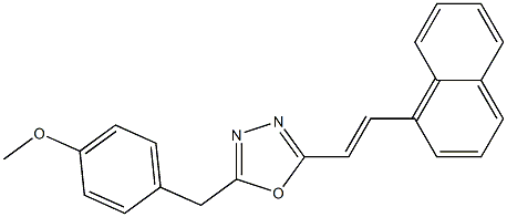 2-(4-methoxybenzyl)-5-[(E)-2-(1-naphthyl)ethenyl]-1,3,4-oxadiazole Structure