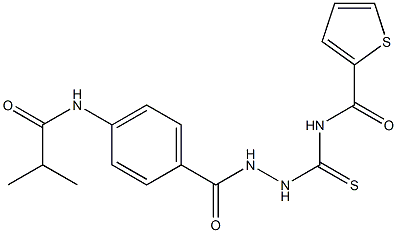 N-({2-[4-(isobutyrylamino)benzoyl]hydrazino}carbothioyl)-2-thiophenecarboxamide Structure