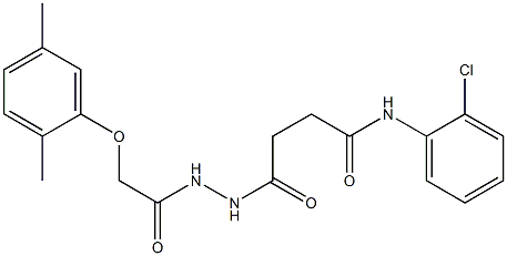 N-(2-chlorophenyl)-4-{2-[2-(2,5-dimethylphenoxy)acetyl]hydrazino}-4-oxobutanamide Structure