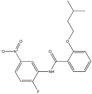 N-(2-fluoro-5-nitrophenyl)-2-(isopentyloxy)benzamide 구조식 이미지