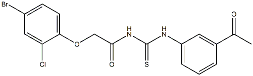 N-(3-acetylphenyl)-N'-[2-(4-bromo-2-chlorophenoxy)acetyl]thiourea 구조식 이미지