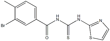 N-(3-bromo-4-methylbenzoyl)-N'-(1,3-thiazol-2-yl)thiourea Structure