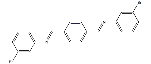 3-bromo-N-[(E)-(4-{[(3-bromo-4-methylphenyl)imino]methyl}phenyl)methylidene]-4-methylaniline 구조식 이미지