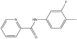 N-(3-fluoro-4-methylphenyl)-2-pyridinecarboxamide 구조식 이미지