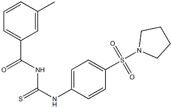 N-(3-methylbenzoyl)-N'-[4-(1-pyrrolidinylsulfonyl)phenyl]thiourea 구조식 이미지