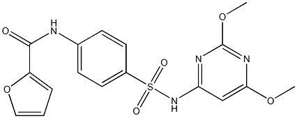 N-(4-{[(2,6-dimethoxy-4-pyrimidinyl)amino]sulfonyl}phenyl)-2-furamide Structure