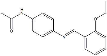 N-(4-{[(E)-(2-ethoxyphenyl)methylidene]amino}phenyl)acetamide 구조식 이미지