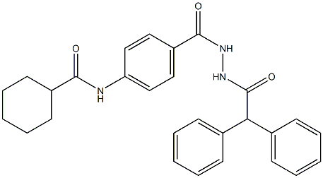 N-(4-{[2-(2,2-diphenylacetyl)hydrazino]carbonyl}phenyl)cyclohexanecarboxamide Structure