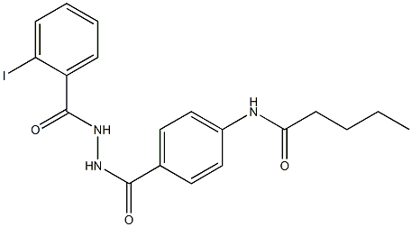 N-(4-{[2-(2-iodobenzoyl)hydrazino]carbonyl}phenyl)pentanamide 구조식 이미지