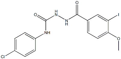 N-(4-chlorophenyl)-2-(3-iodo-4-methoxybenzoyl)-1-hydrazinecarboxamide 구조식 이미지