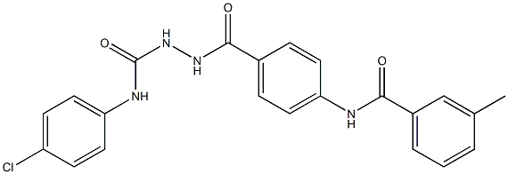 N-(4-chlorophenyl)-2-{4-[(3-methylbenzoyl)amino]benzoyl}-1-hydrazinecarboxamide 구조식 이미지