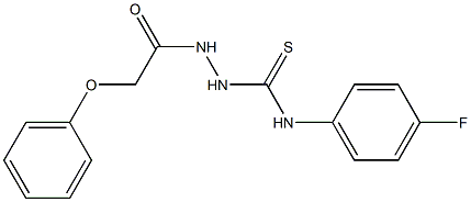 N-(4-fluorophenyl)-2-(2-phenoxyacetyl)-1-hydrazinecarbothioamide 구조식 이미지