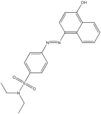 N,N-diethyl-4-[(E)-2-(4-hydroxy-1-naphthyl)diazenyl]benzenesulfonamide 구조식 이미지