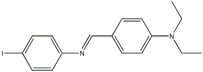 N-{(E)-[4-(diethylamino)phenyl]methylidene}-N-(4-iodophenyl)amine 구조식 이미지