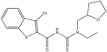 N'-[(3-chloro-1-benzothiophen-2-yl)carbonyl]-N-ethyl-N-(tetrahydro-2-furanylmethyl)thiourea 구조식 이미지