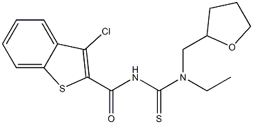 N'-[(3-chloro-1-benzothiophen-2-yl)carbonyl]-N-ethyl-N-(tetrahydro-2-furanylmethyl)thiourea Structure