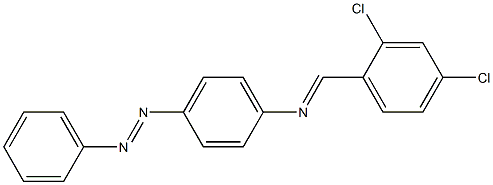 N-[(E)-(2,4-dichlorophenyl)methylidene]-N-{4-[(E)-2-phenyldiazenyl]phenyl}amine 구조식 이미지