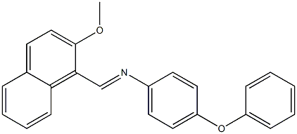 N-[(E)-(2-methoxy-1-naphthyl)methylidene]-N-(4-phenoxyphenyl)amine Structure