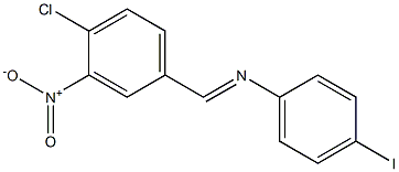 N-[(E)-(4-chloro-3-nitrophenyl)methylidene]-N-(4-iodophenyl)amine Structure