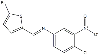 N-[(E)-(5-bromo-2-thienyl)methylidene]-N-(4-chloro-3-nitrophenyl)amine 구조식 이미지
