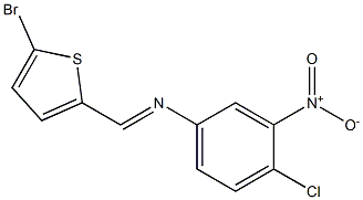 N-[(E)-(5-bromo-2-thienyl)methylidene]-N-(4-chloro-3-nitrophenyl)amine Structure