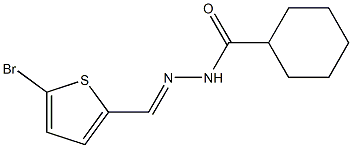 N'-[(E)-(5-bromo-2-thienyl)methylidene]cyclohexanecarbohydrazide Structure