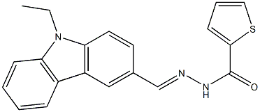 N'-[(E)-(9-ethyl-9H-carbazol-3-yl)methylidene]-2-thiophenecarbohydrazide 구조식 이미지