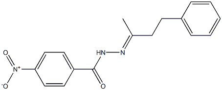 N'-[(E)-1-methyl-3-phenylpropylidene]-4-nitrobenzohydrazide 구조식 이미지